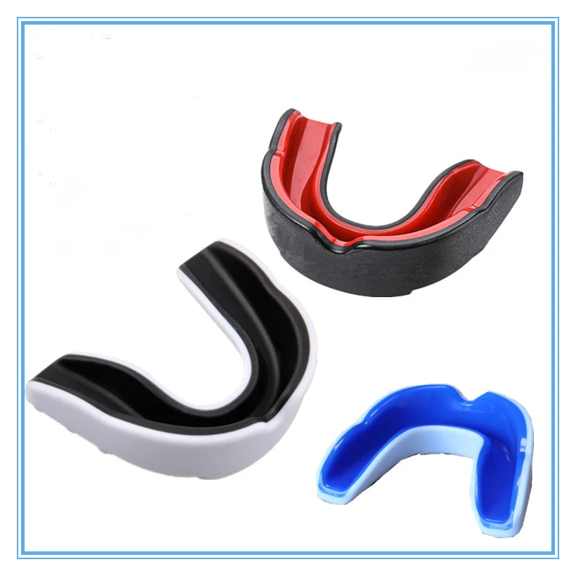 Kids Boxing Gum Shield with Storage Case Mouth Guard EVA Mouth Protector Double Colored for Boxing MMA Kickboxing Muay Thai