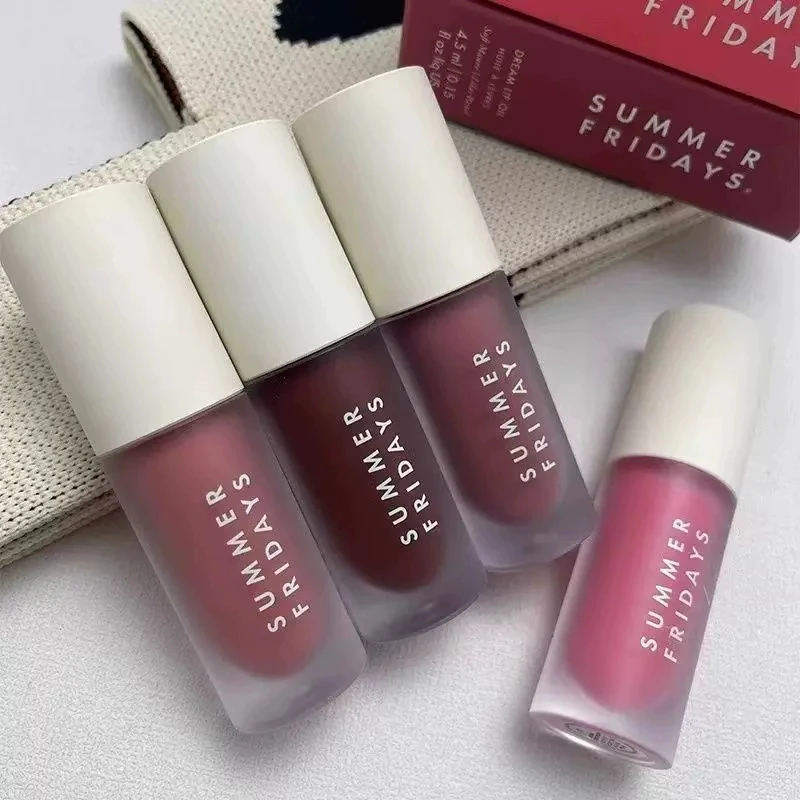 Summer Fridays Lip Balm Moisturizing Mirror ลิปกลอส Lip วานิลลาสีชมพูน้ําตาลกาแฟเค้กกลิ่นลิปสติกโปร่งใสแต่งหน้าน้ํามัน