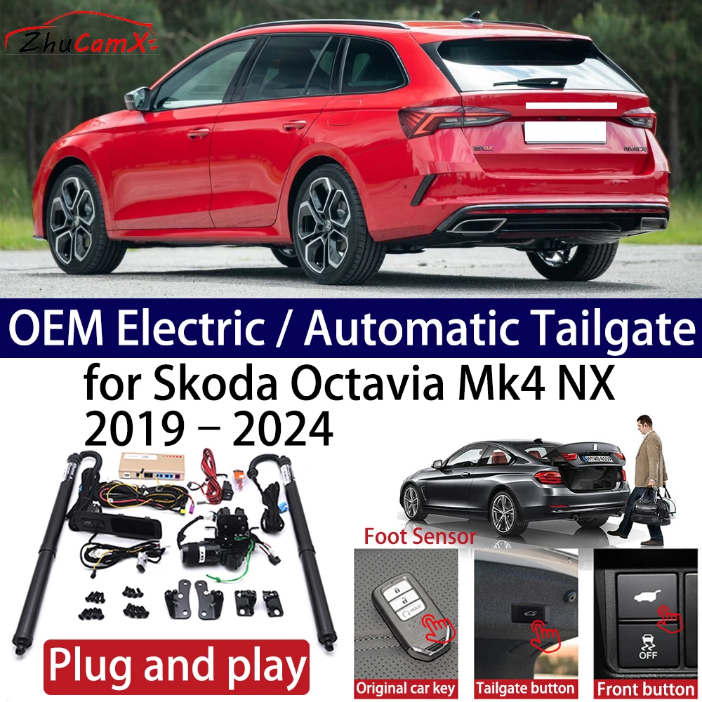 

ZhuCamX for Skoda Octavia Mk4 NX 2019–2024 Car OEM Power Electric Automatic One-Click Smart Liftgate Tail Gate Support Opener