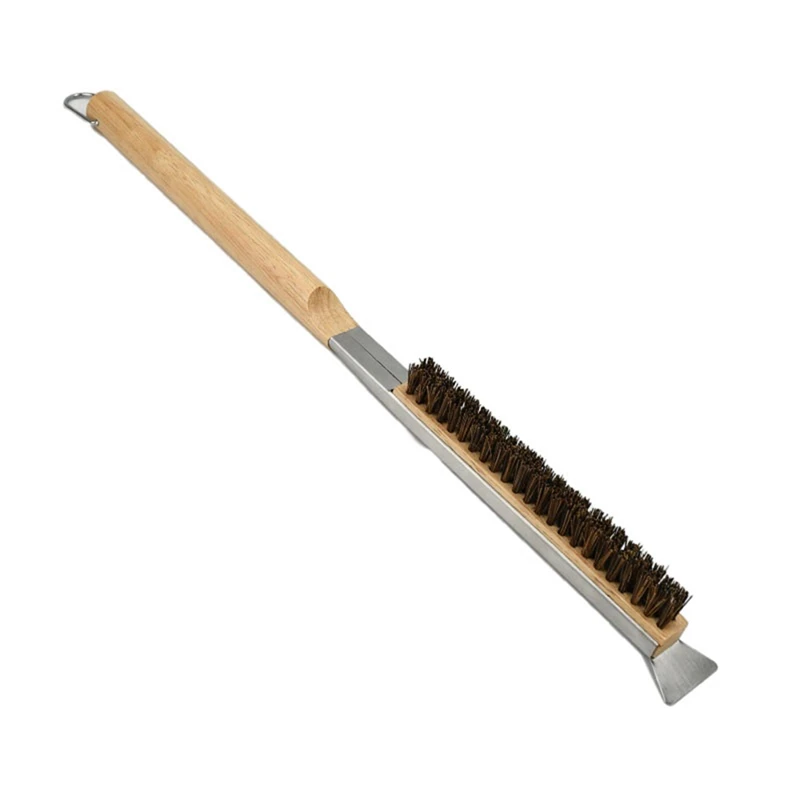 

Pizza Oven Brush Barbecue Brushes Wooden Handle Grill Scraper Pizza Stone Cleaning Brush Household Cleaning Brush