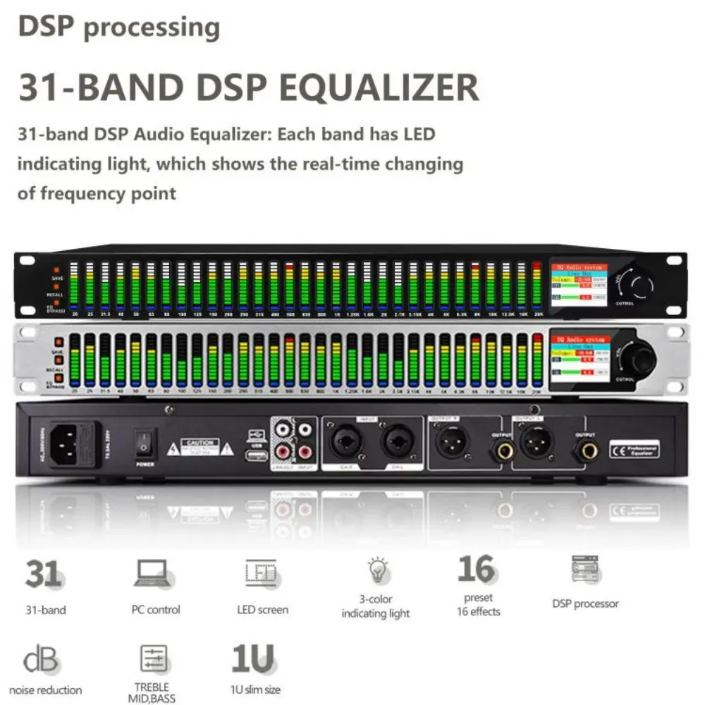 EQ231 DSP Processing Targa Equalizer Audio 31Band DSP Equalizer Audio Mixer Equalizer Audio Board