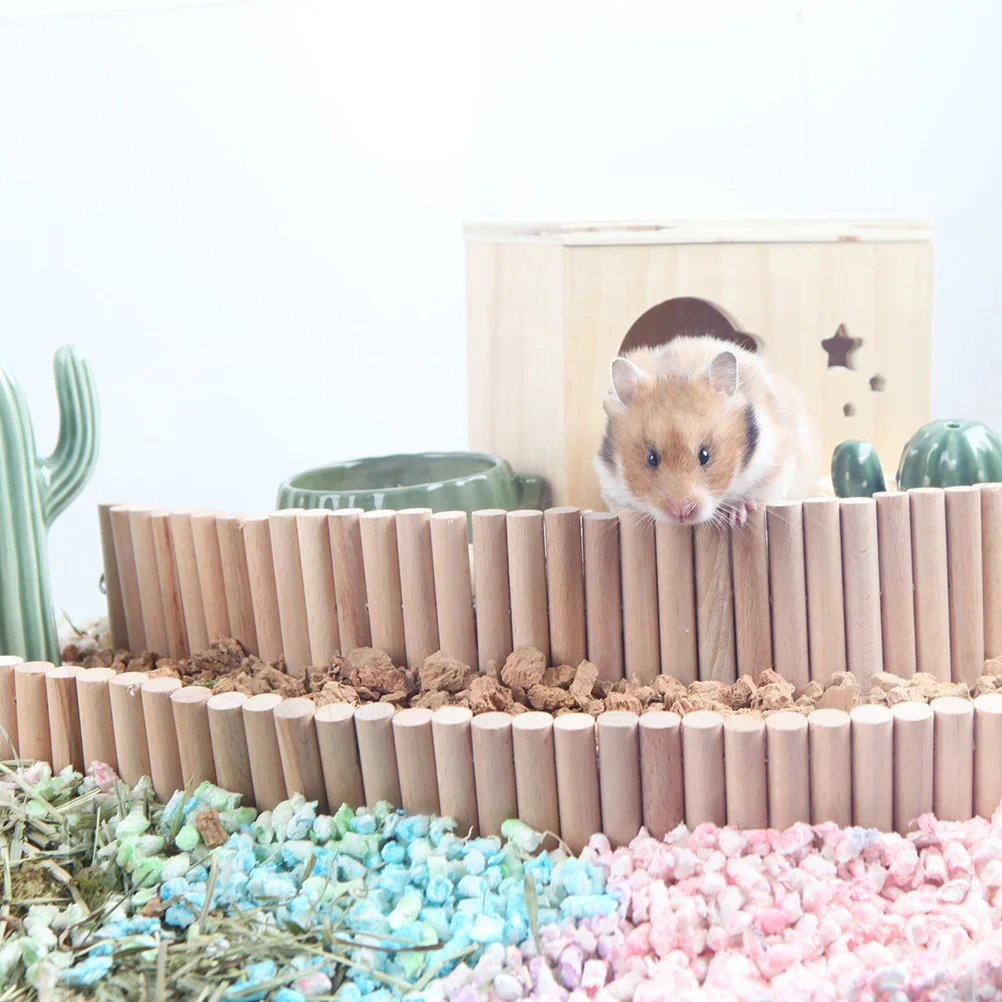 

Mini Wooden Fence Unique Design Safe Reliable Wood Material Micro Landscape Accessories Miniature Garden Fence