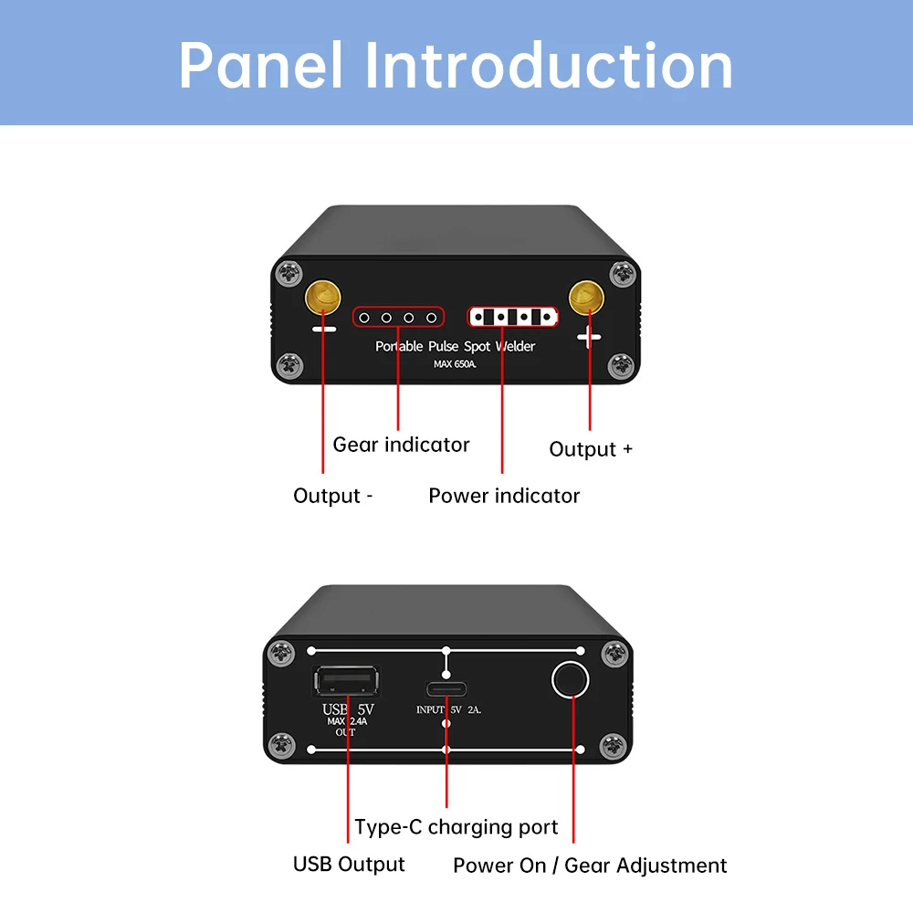 DH20 Mini Spot Welder Kit DIY Automat 18650 Battery Pack Welding Portable DIY Handheld 9 Gears Spot Welding Machine Pen