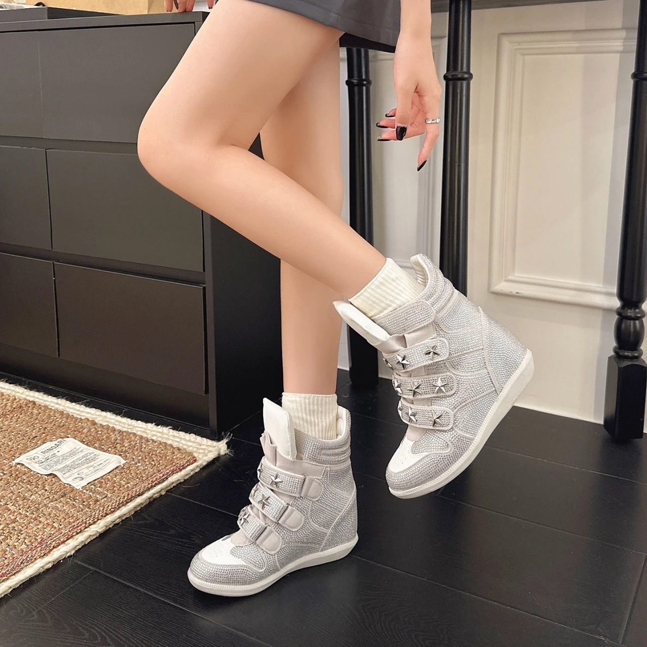 Luxury Women's Shoes New Exquisite Rhinestone Ankle Boots for Woman Fashion Sports Casual Shoes Designer Shoes Zapatos De Mujer