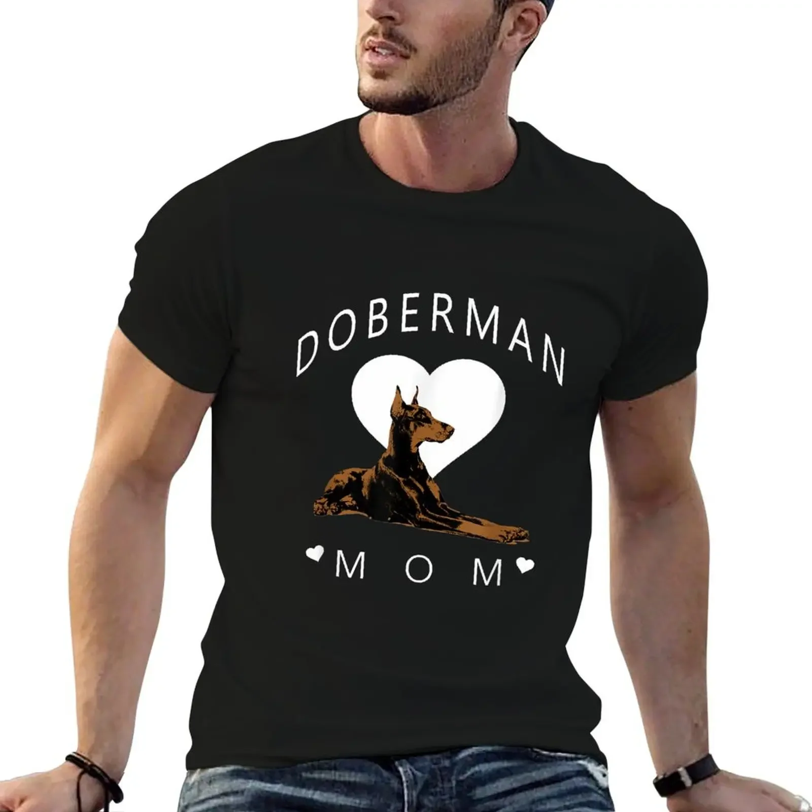 Doberman Pinscher Mom for Women T-Shirt shirts graphic tee plus size clothes t shirts for men graphic