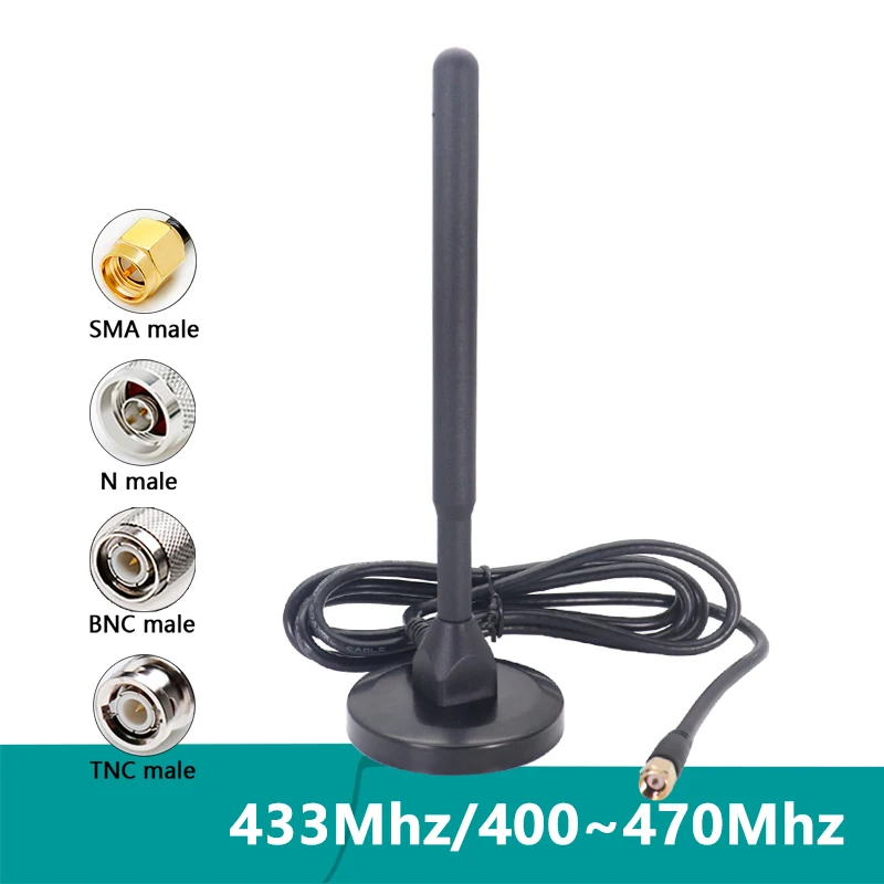 Remote Control Antenna for Router, Aerial Omni, Waterproof, BNC, TNC, SMA, Male Connector, 433MHz, 400MHz, 470MHz