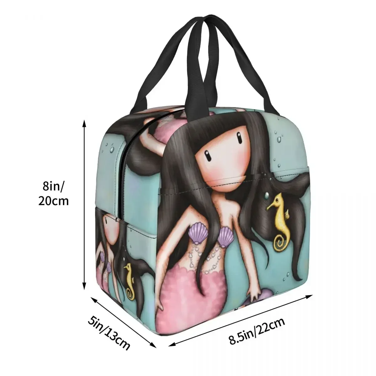 Custom Santoro Gorjuss Cartoon Lunch Bag Women Warm Cooler Insulated Lunch Boxes for Kids School Fruit Fresh Storage Bag