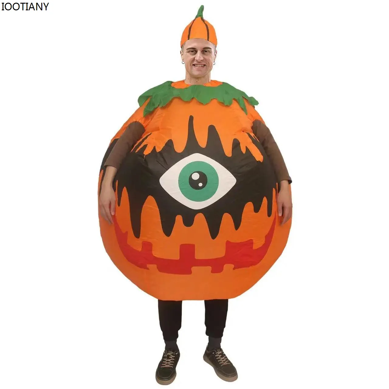 

New Halloween Pumpkin Inflatable Costume Masquerade Cosplay Party Ghost Props Funny Adult Big Belly Pumpkin Pointy Hat Clothings