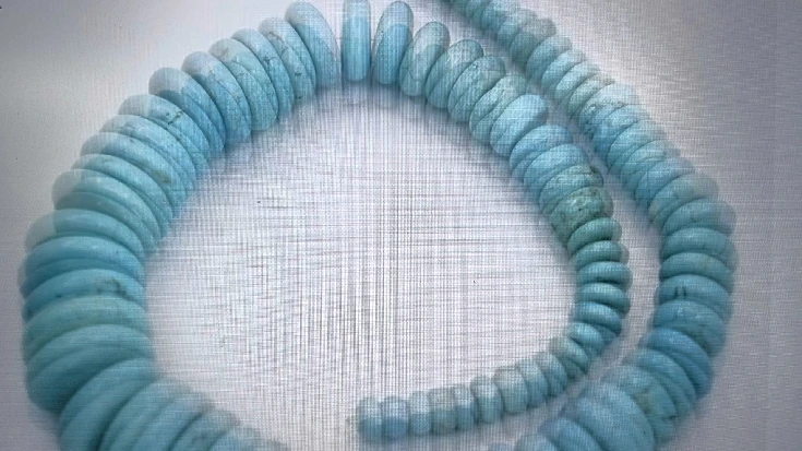 APDGG  Blue Turquoise 4x10-6x24mm Round Pagoda Coin Gems Stone Loose Beads 17\'\' Strands Jewelry Making DIY