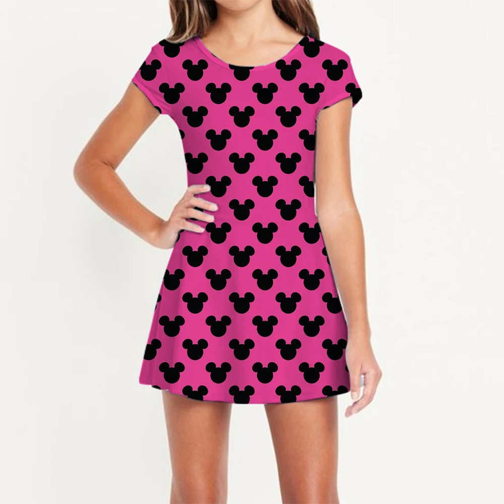

Summer Girl Dress Cute 3D Print Disney Mickey Mouse Girl Dress Fashionable Children's Clothing Party Performance Dress2026