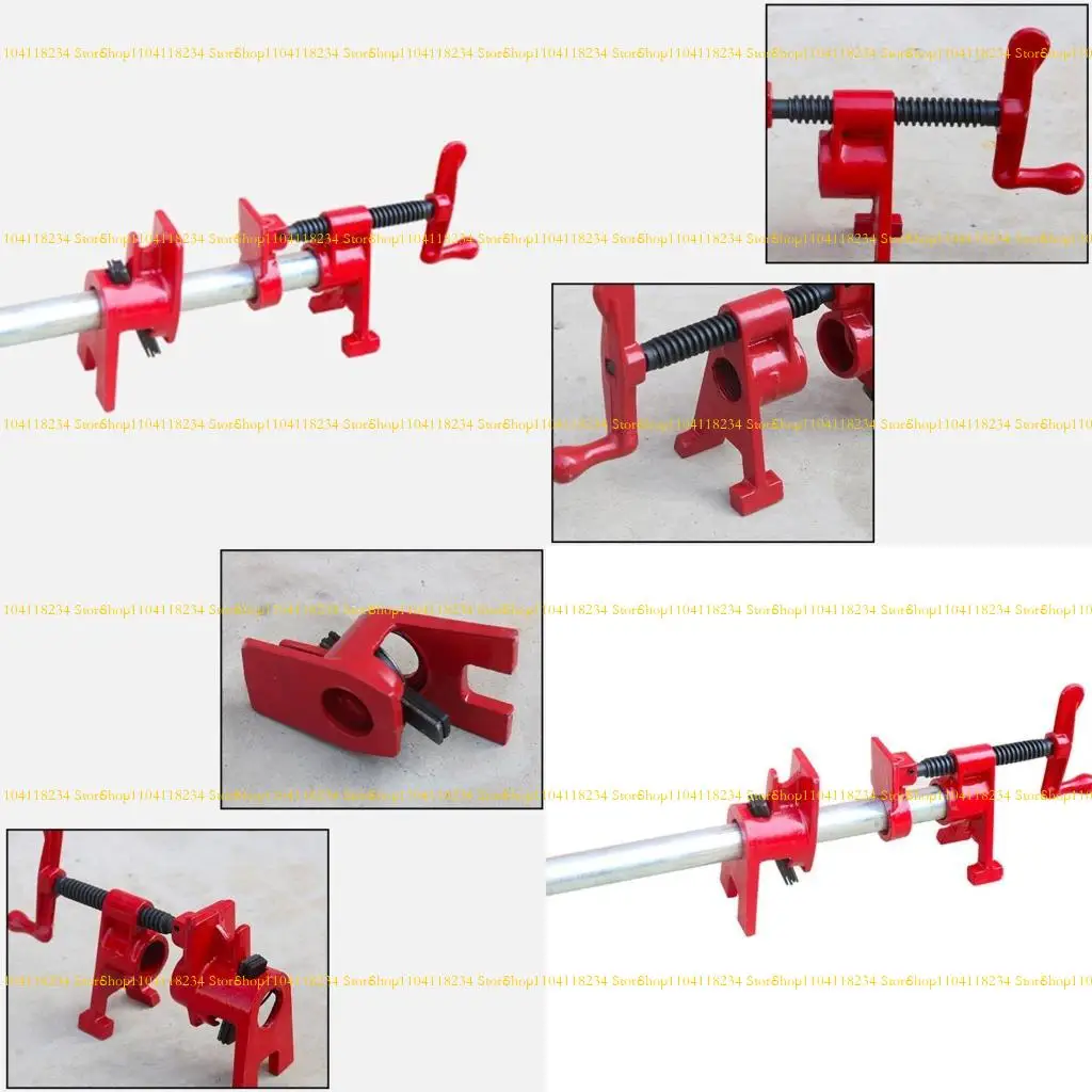

P9FB Woodworking Pipe Clamp Gluing Pipe Clamp Set Heavy Duty Cast Iron Clamp