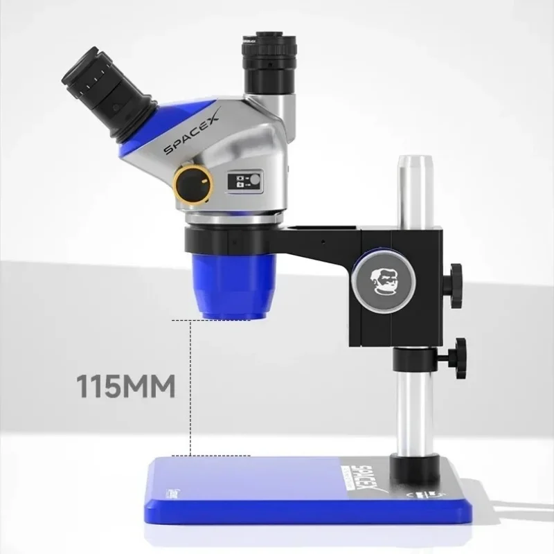 Mechaniker Space X-B11/TSD 6,5X-52XTrinokulares Binokularmikroskop mit hoher Vergrößerung für die Laborforschung, PCB-Chip-Lötreparatur