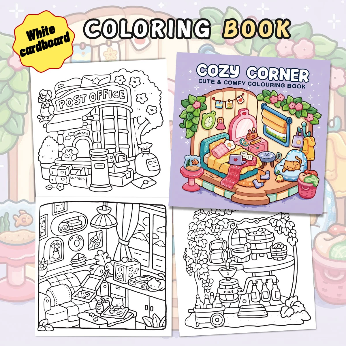 สมุดระบายสีดินแดนแฟนตาซี ฉากมหัศจรรย์ ระบายสีง่าย สําหรับผู้ปกครองที่บ้าน - DIY เด็ก ผ่อนคลาย ดันลม เพิ่มความคิดสร้างสรรค์