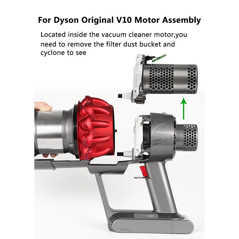 For Dyson V10 SV12 Motor Head robot vacuum cleaner parts Host Handle shell Engine Filter Dust Cup Assembly Replacement