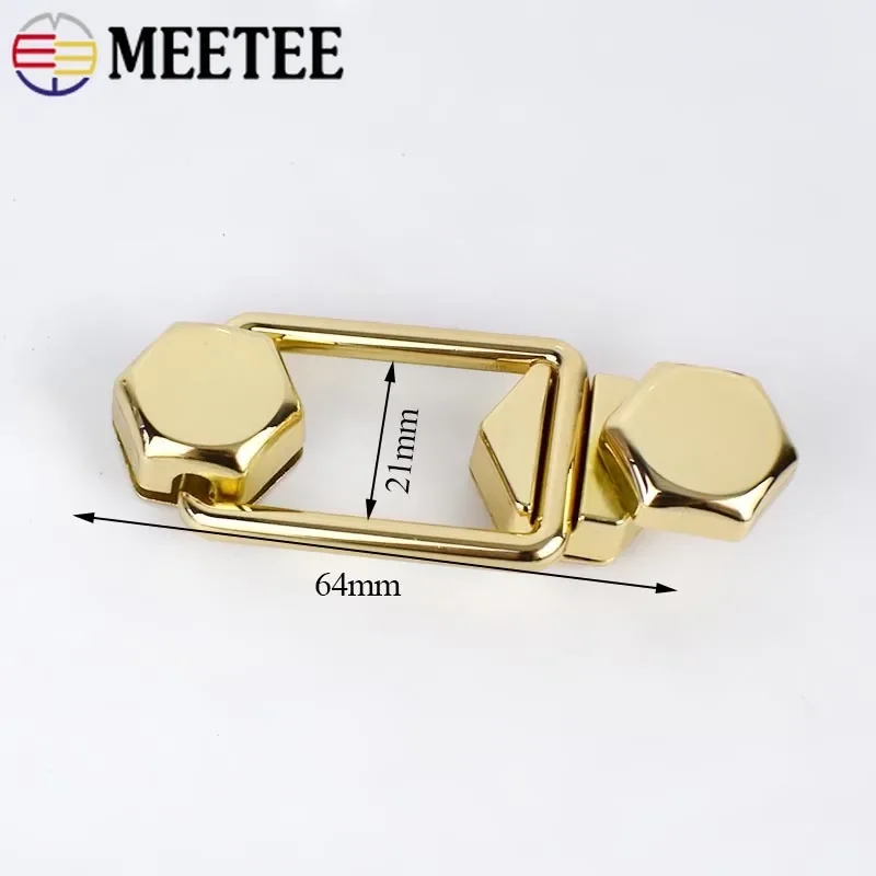 1/2/3Pcs Meetee 67*21mm Metal Rotary Locks Clasp Fashion Handbag Twist Turn Lock Buckle DIY Bags Replacement Hardware Accessory