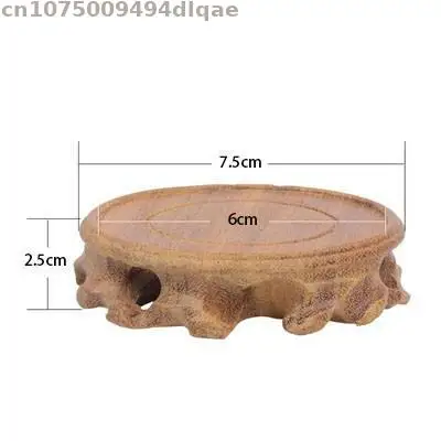 Natural Solid Wood Garden Greenhouse Plant Wooden Base Wine Tea Set Pedestal Crafts Vase Figurines Flower Pot Display Stand