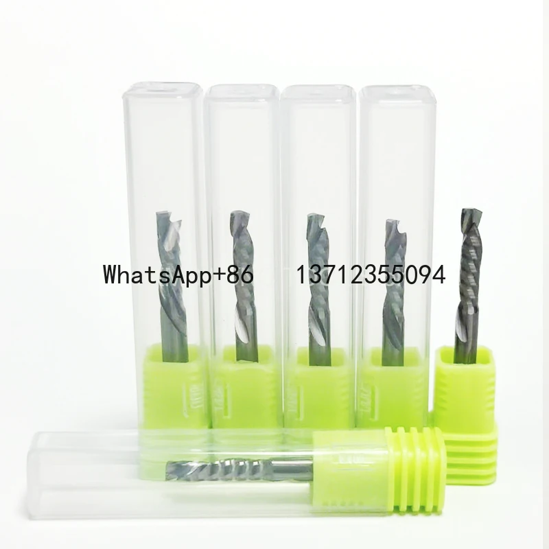 

10 шт. спиральные твердосплавные фрезы с одной канавкой вверх и вниз 3,175/4/5/6/8 мм - фрезерный инструмент, фрезерный станок с ЧПУ для компрессионной концевой фрезы по дереву