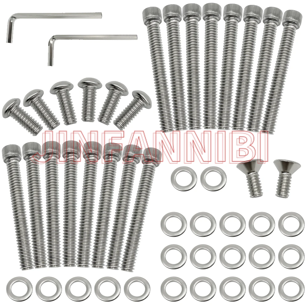 304 Stainless Steel Clutch Primary Cover Bolts Kit for Harley Sportster 883 1200