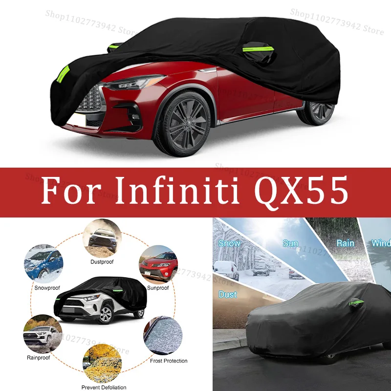 

For Infiniti QX55 Car Cover Car Waterproof All Weather Automobiles Full Exterior Covers - Sun-proof Outdoor Anti scratch