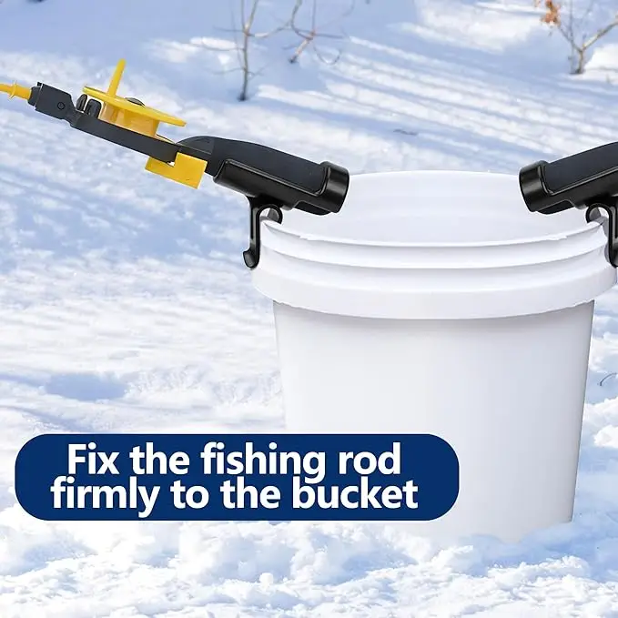 الجليد الصيد رود حامل دلو قضيب أصحاب دائم الجليد قصبة صيد خشبية رف لأي قضبان الجليد على دلوك قضيب حامل