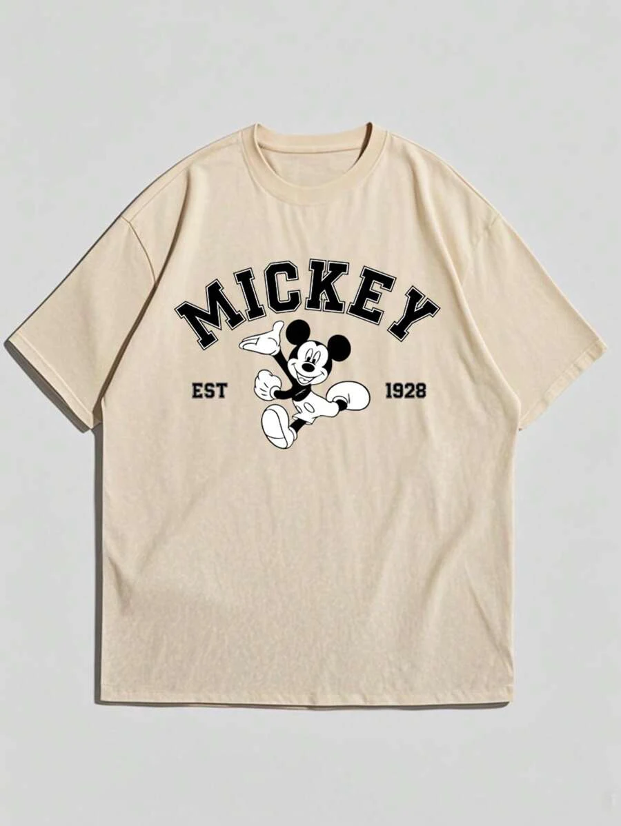 Disney Mickey Est 1928 dessin animé imprimé à manches courtes hommes T-Shirt hommes décontracté été coton vêtements pour hommes nouveau dans les hauts survêtement