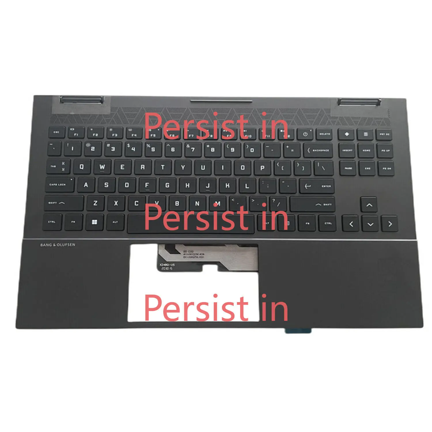 

New For HP OMEN 15-EK 15-EN Palmrest Cover RGB Backlit w/ Keyboard M00667-001 US