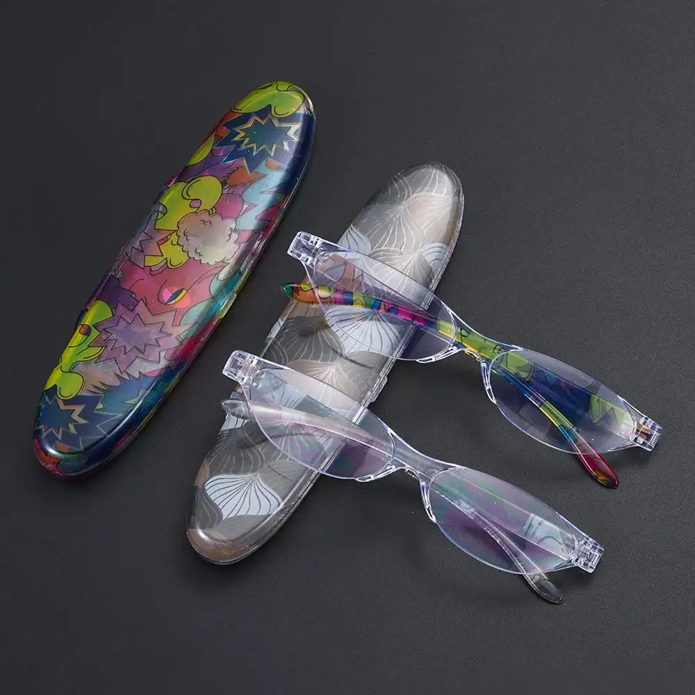 Gafas de lectura florales Vintage con caja, Mini bisagra de resorte compacta, gafas para presbicia, lectores de luz azul, moda