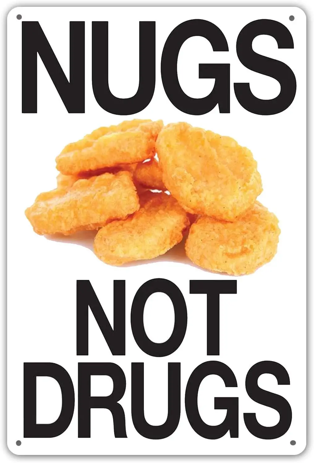 Blechschild Dekoration Metall Nugs Not Drugs Retro Zuhause Küche Bar Zimmer Garage Vintage Poster Plakette