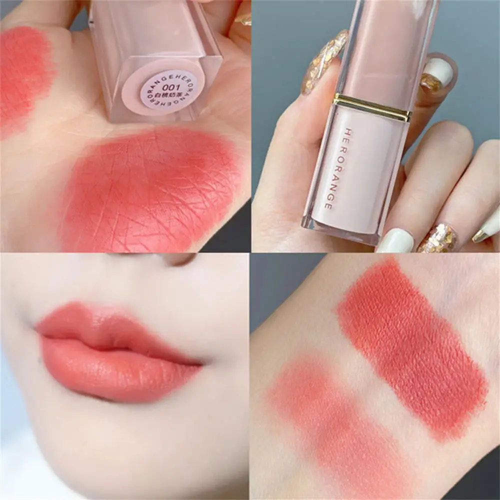 Long Lasting Lip Stick Sexy Red Lips Velvet Nude Lipsticks Square Tube Soft Mist Lipstick Women Cosmetics