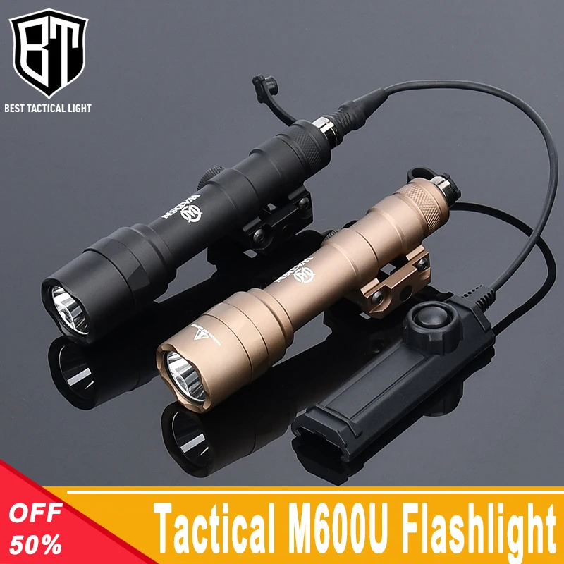 WADSN Tactical M600U M600 LED Scout Light High Power Powerful Flashlight Accessory Hunting Gun Weapon Fit 20mm Picatinny Rail