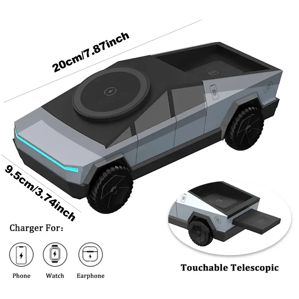 Car Magnetic Wireless Charger Dashboard Stand For iPhone 17 16 15 14 pro Max Samsung Watch AirPods Pro Fast Charging Station - Image 4