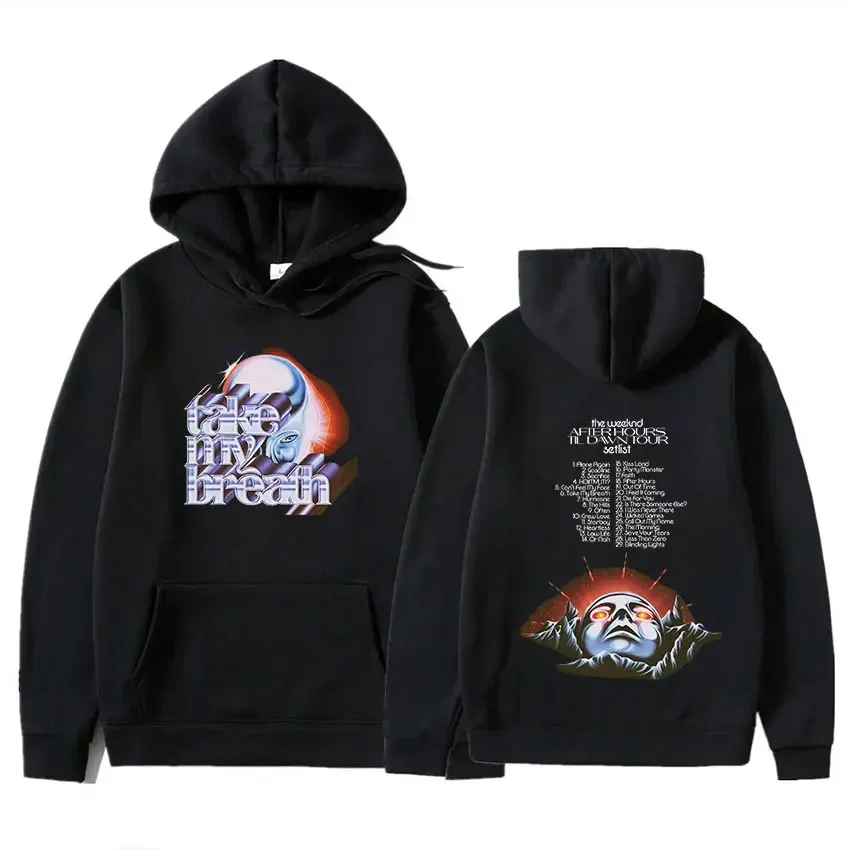 Sudadera con capucha Retro The Weeknd para hombre y mujer, ropa de calle Harajuku con gráfico de después de horas Til Dawn, sudadera de gran tamaño,