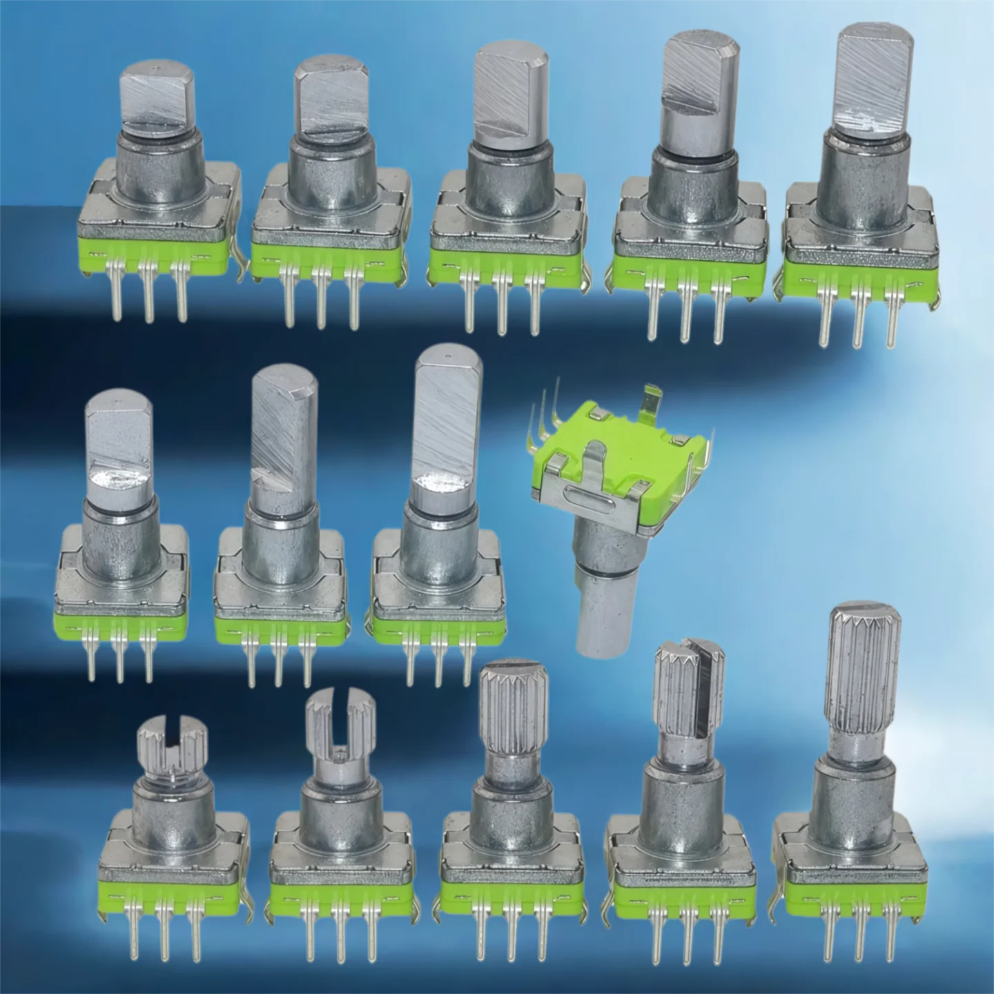 10pcs EC11 Rotary Encoder Switch 30 Positions with Push Button 5 Pins Car Navigation Volume Control Code Switch