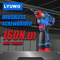 LYUWO 16V Electric Drill Screwdriver 160N.m impact Driver cordless drill Household Multifunction Hit Power Tools