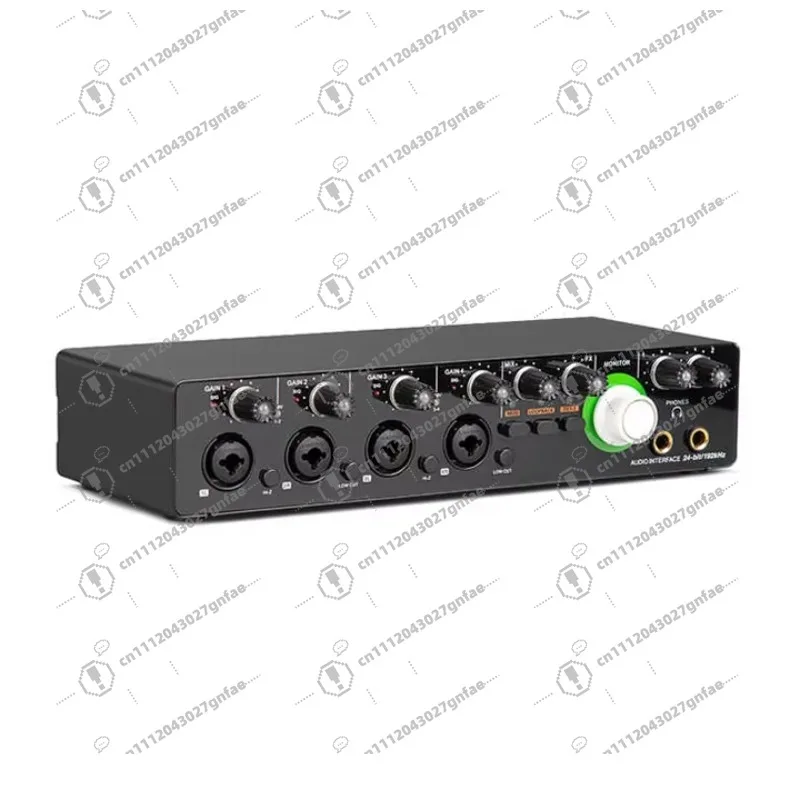 Professional high-quality 4-channel 24-bit 192kHz wired audio interface & USB sound card for studio recording