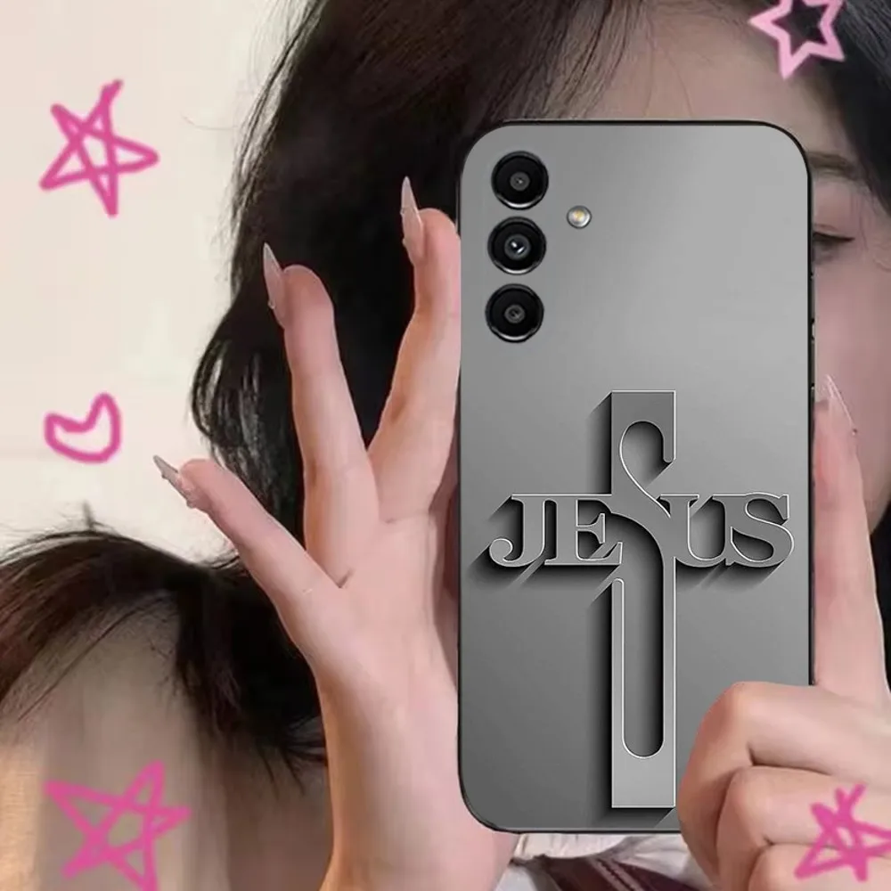 Bible Jesus Christian Cross Phone Case For Samsung S24,S21,S22,S23,S30,Ultra,S20,Plus,Fe,Lite,Note,10,9,5G Black Soft Cover