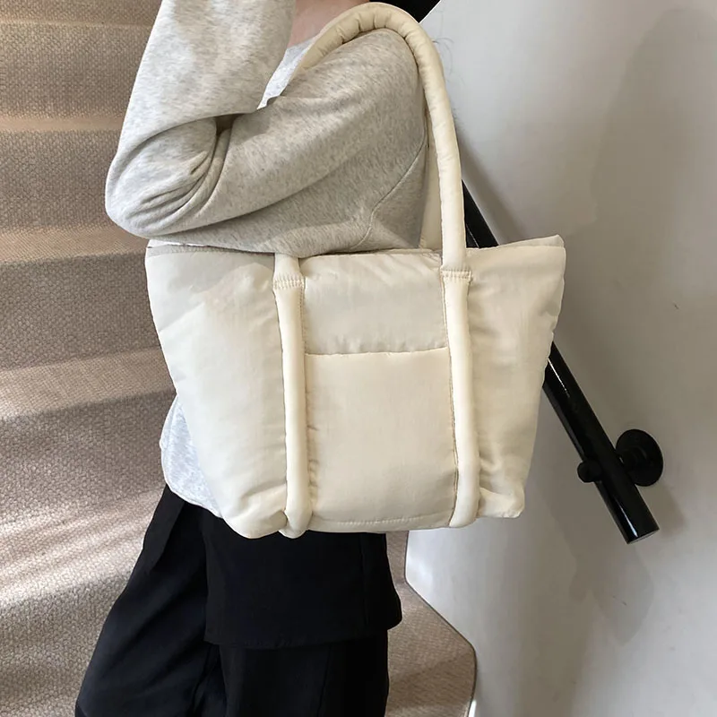 

Женские сумки, модная сумка на плечо с мягкой подкладкой 2024, стильная портативная большая повседневная рабочая хлопковая сумка для поездок на работу, сумки для колледжа