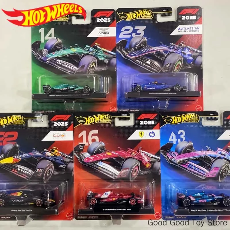 Original Hot Wheels Premium F1 26M Formula One Car Metal Model Aston Martin Scuderia Ferrari Toys 1/64 Auto Ornament Gifts