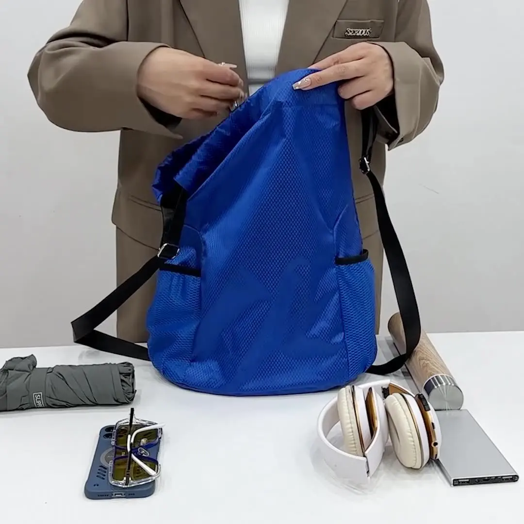 Large Capacity Sports Drawstring Backpack for Gym Swim Beach Lightweight Fitness Travel Sackpack of Women Men Basketball Bag