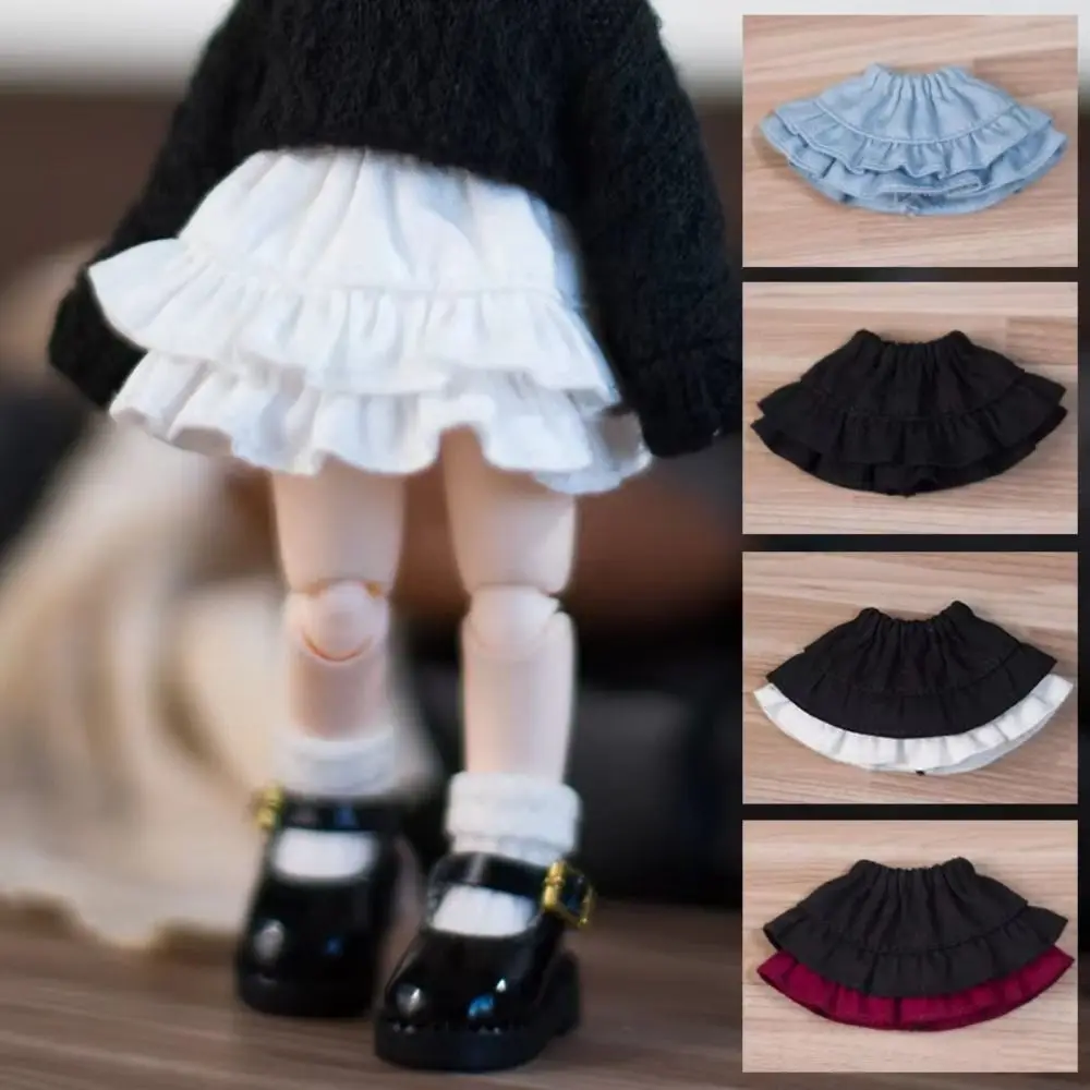 Giocattolo fai da te gonna corta Ob11 vestiti per le bambole quotidiano casual fatto a mano bambola torta gonna decorazione bambola vestito bambole mezza gonna 1/12bjd bambola