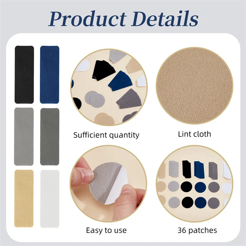 6/12 szt. Samoprzylepne łatki naprawcze do butów, uniwersalne, wytrzymałe wkładki do naprawy dziur na piętach, mikrofibra, skóra, łatki do naprawy sneakersów