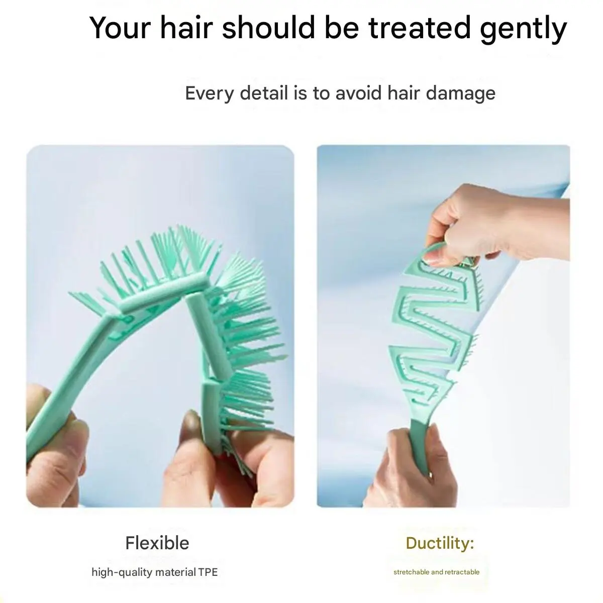 مشط تدليك فروة الرأس، مشط مجوف، مشط شعر رطب وجاف مضاد للكهرباء الساكنة، مشط مجفف الشعر، أداة تصفيف الشعر