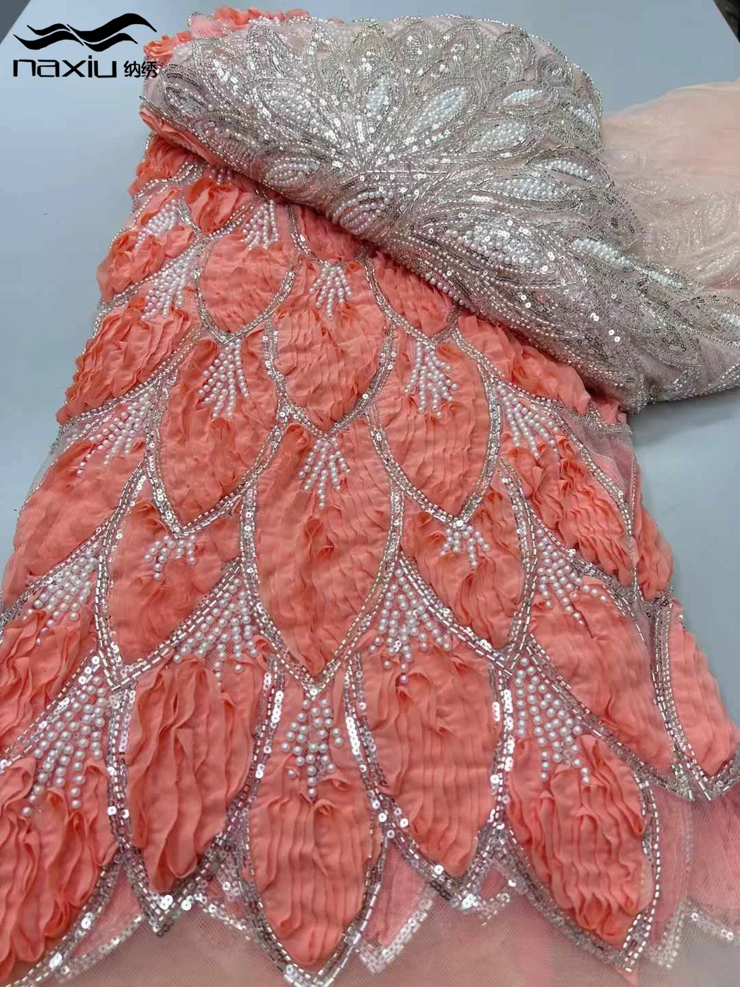 

Madison African Lace Fabric 2025 Sequins Beaded Embroidery Groom Nigerian Bridal High Quality French Lace Fabric For Wedding