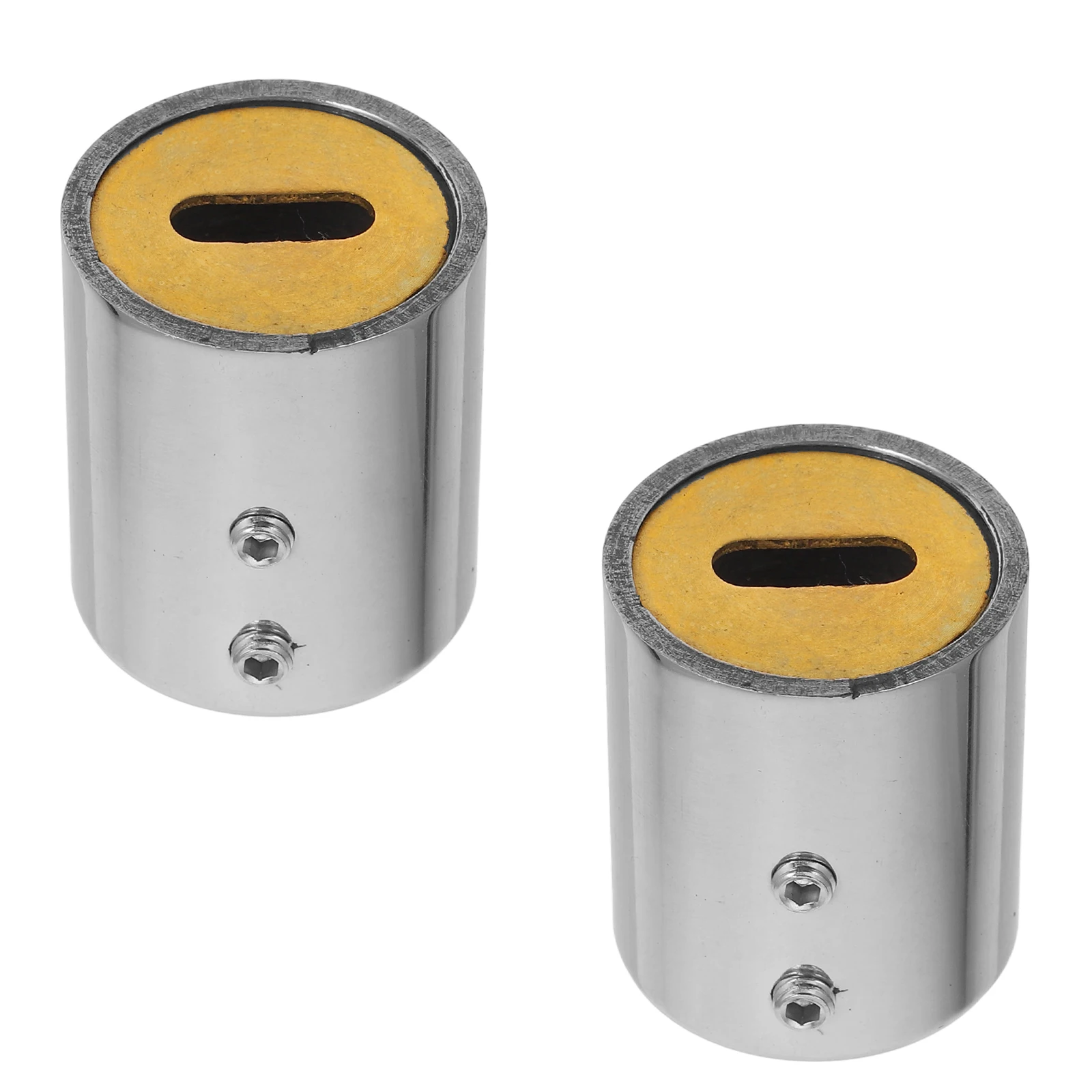 

2pcs Stainless Steel Round Tube Connectors Metal Pipe Connector for Bathroom Glass Door Rod Corner Fittings Straight