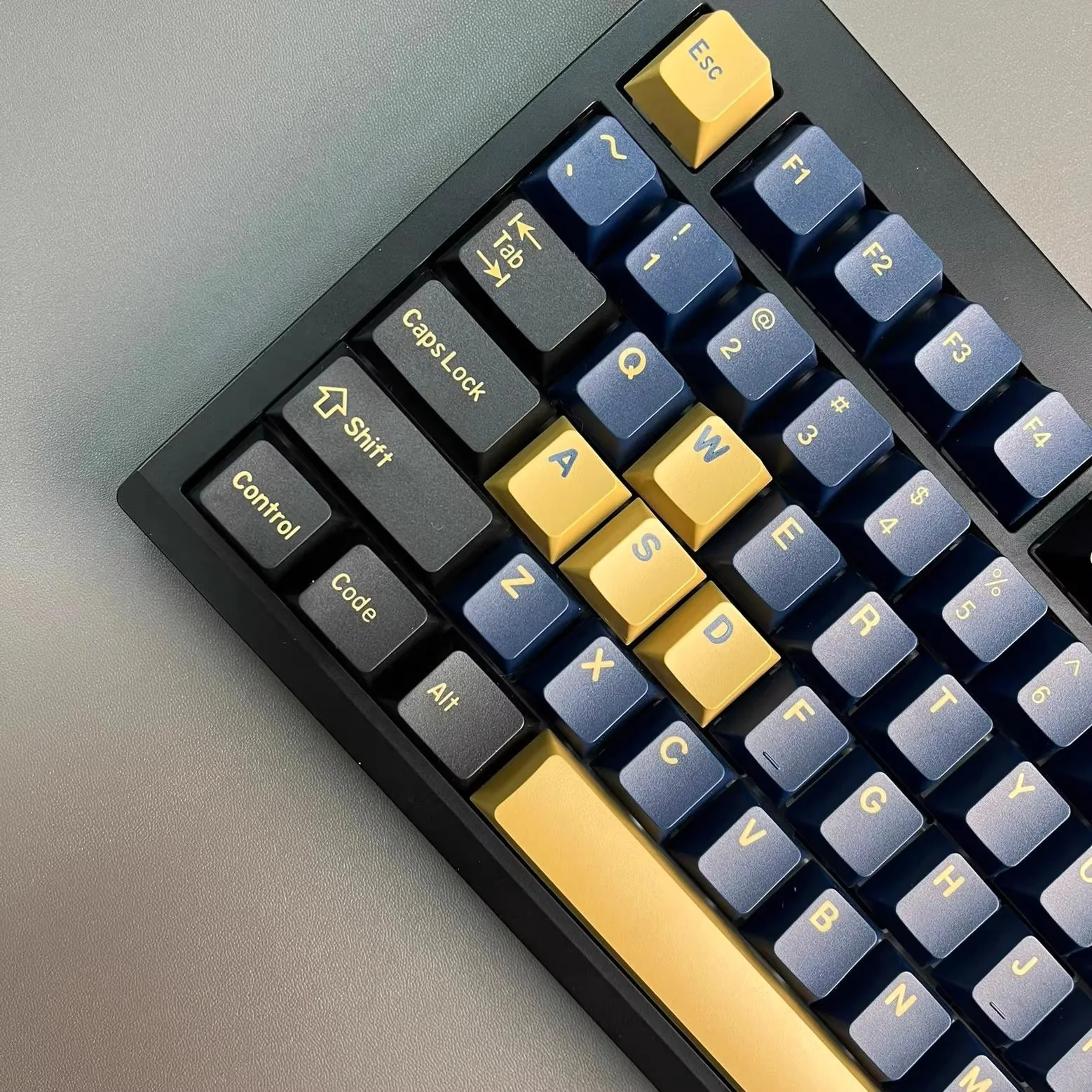 GMK Blue Samurai Keycap cherry Profile Keycaps PBT Double Shot Key Caps Set ISO Enter 7U Spacebar for Custom Mechanical Keyboard