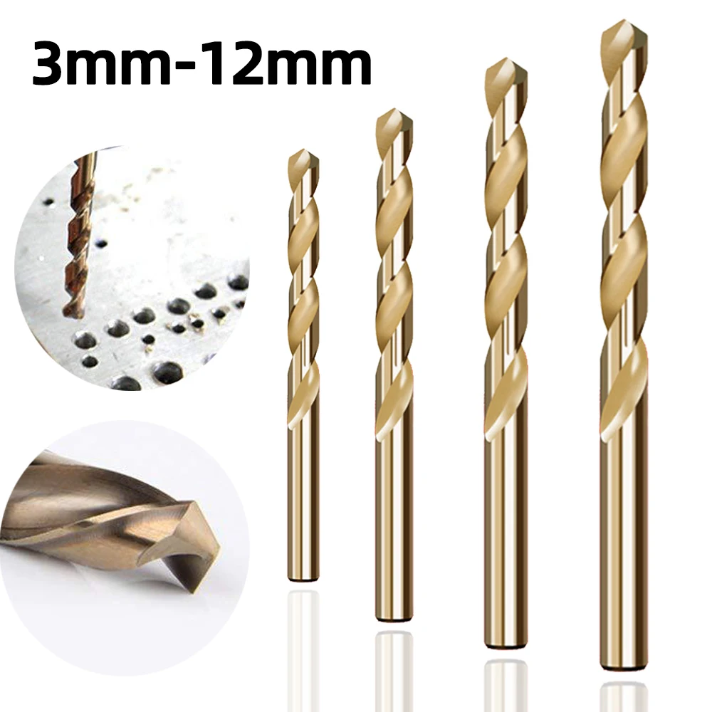 

Metric M35 HSS Cobalt Steel Extremely Heat Resistant Twist Drill Bit with Straight Shank to Cut Through Hard Metals Cast Iron