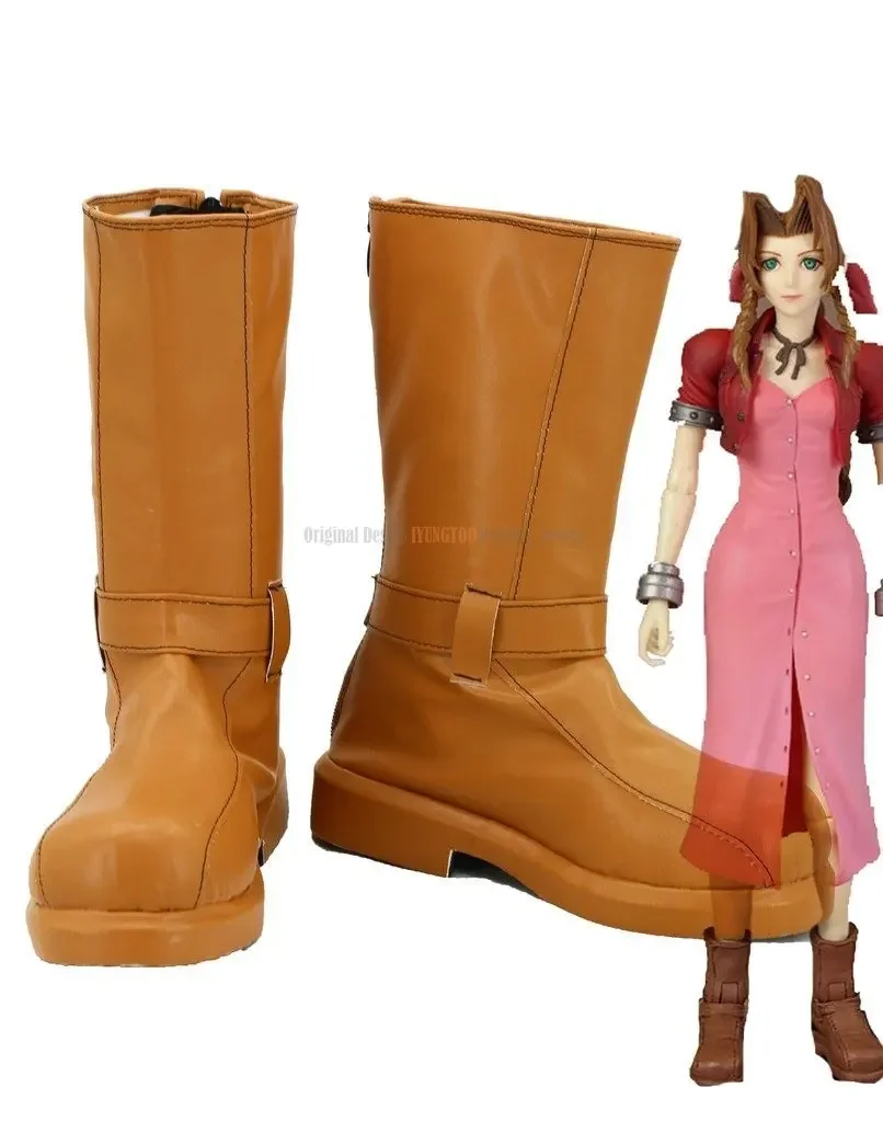 

FF7 Aerith Cosplay Final Fantasy VII Aerith Cosplay Boots Shoes Custom Made