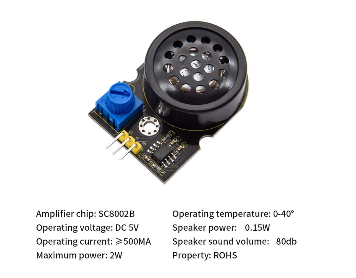 8002 Speaker Audio Amplifier Module DIY Power Amplifier Board Compatible with Arduino for Electronic Projects