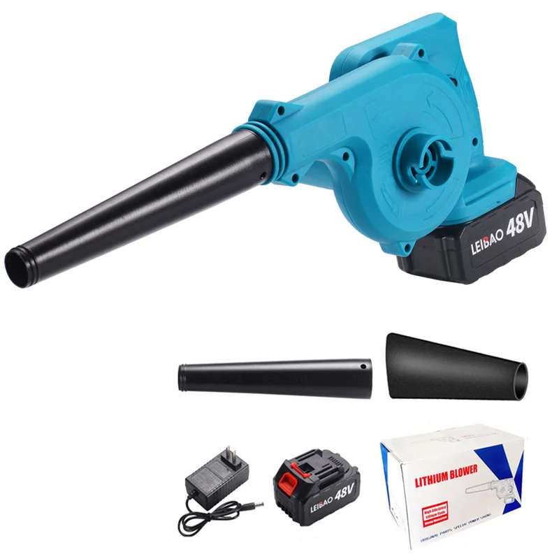 

48V Garden Cordless Blower Vacuum Clean Air Blower Dust Blowing Dust Computer Collector Hand Operat Power Tool Makita Battery