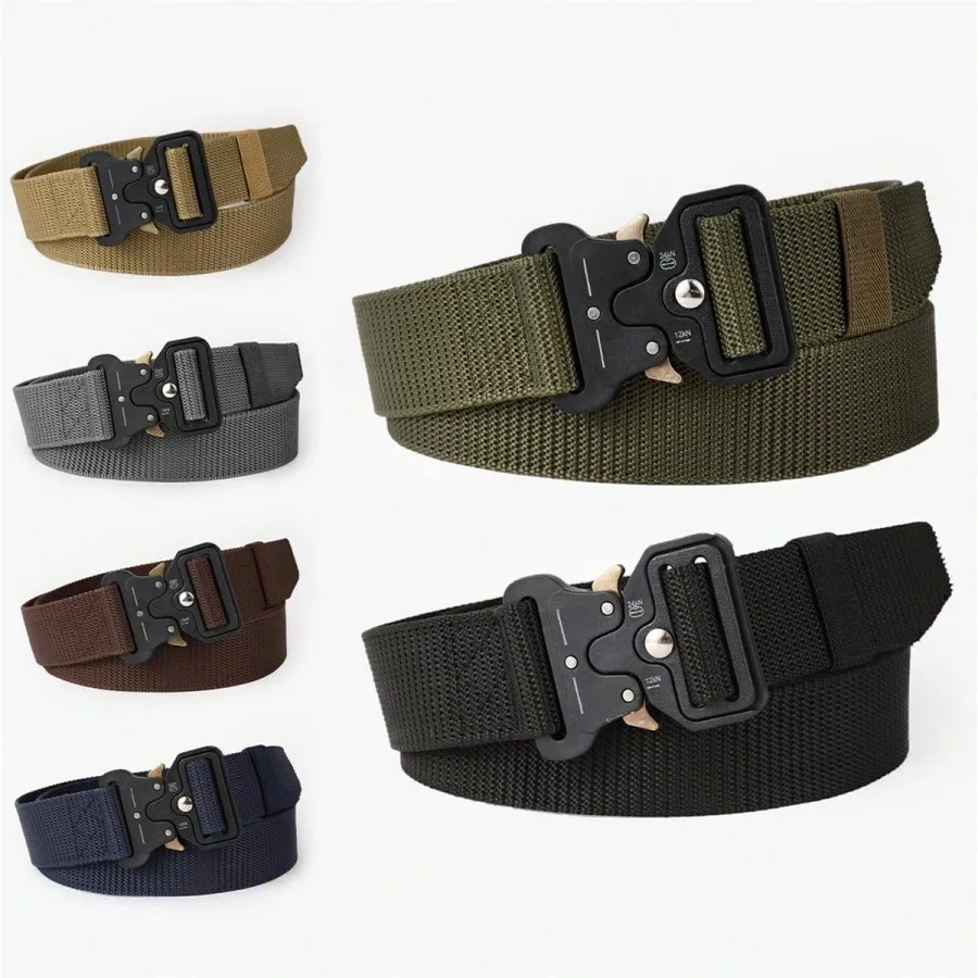 Tactical waist belt, suitable for both men and women. Outdoor canvas belt, a multi-functional belt for military enthusiasts with